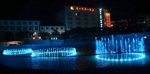 广元市青川湖面音乐喷泉景观工程设计施工案例